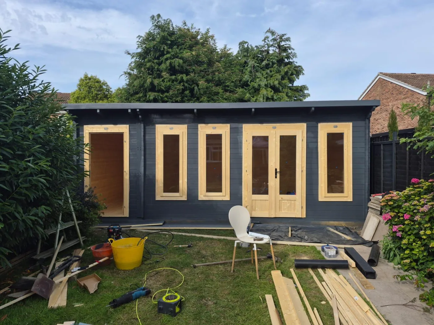 Garden room under construction