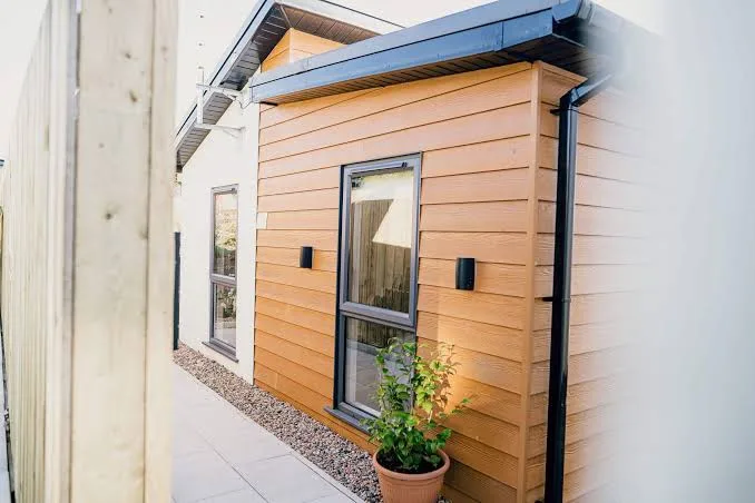 Granny flat exterior cladding detail