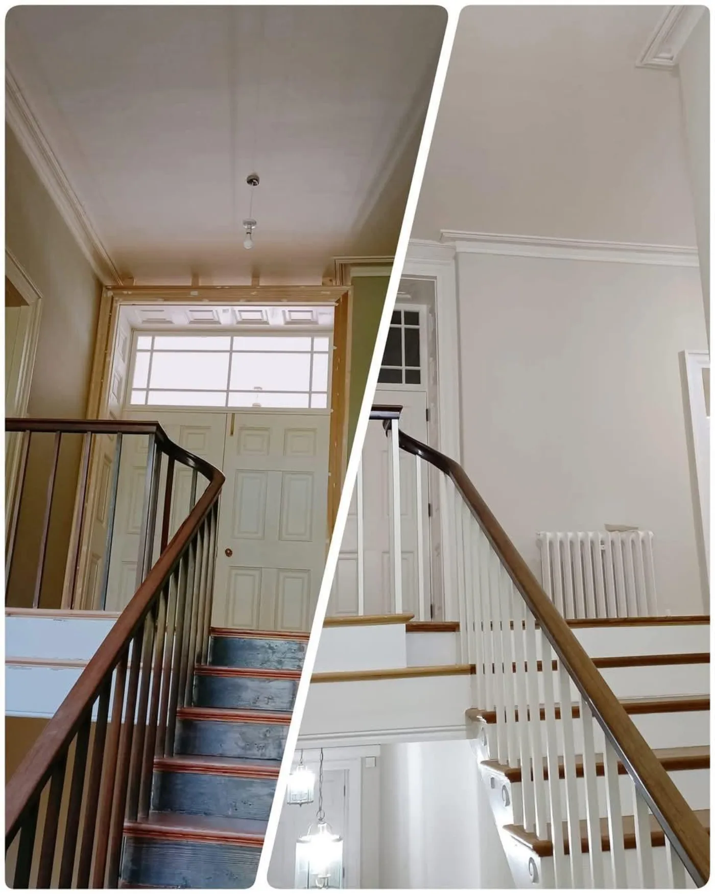 Before and after interior renovation