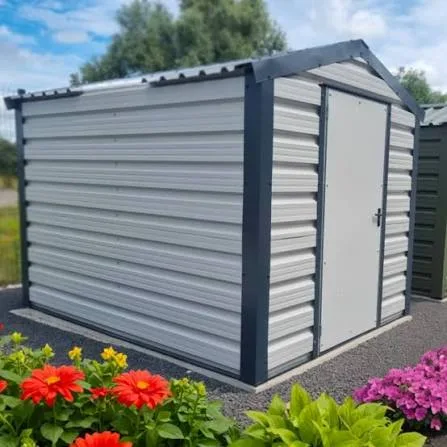 Garden shed, corrugated finish
